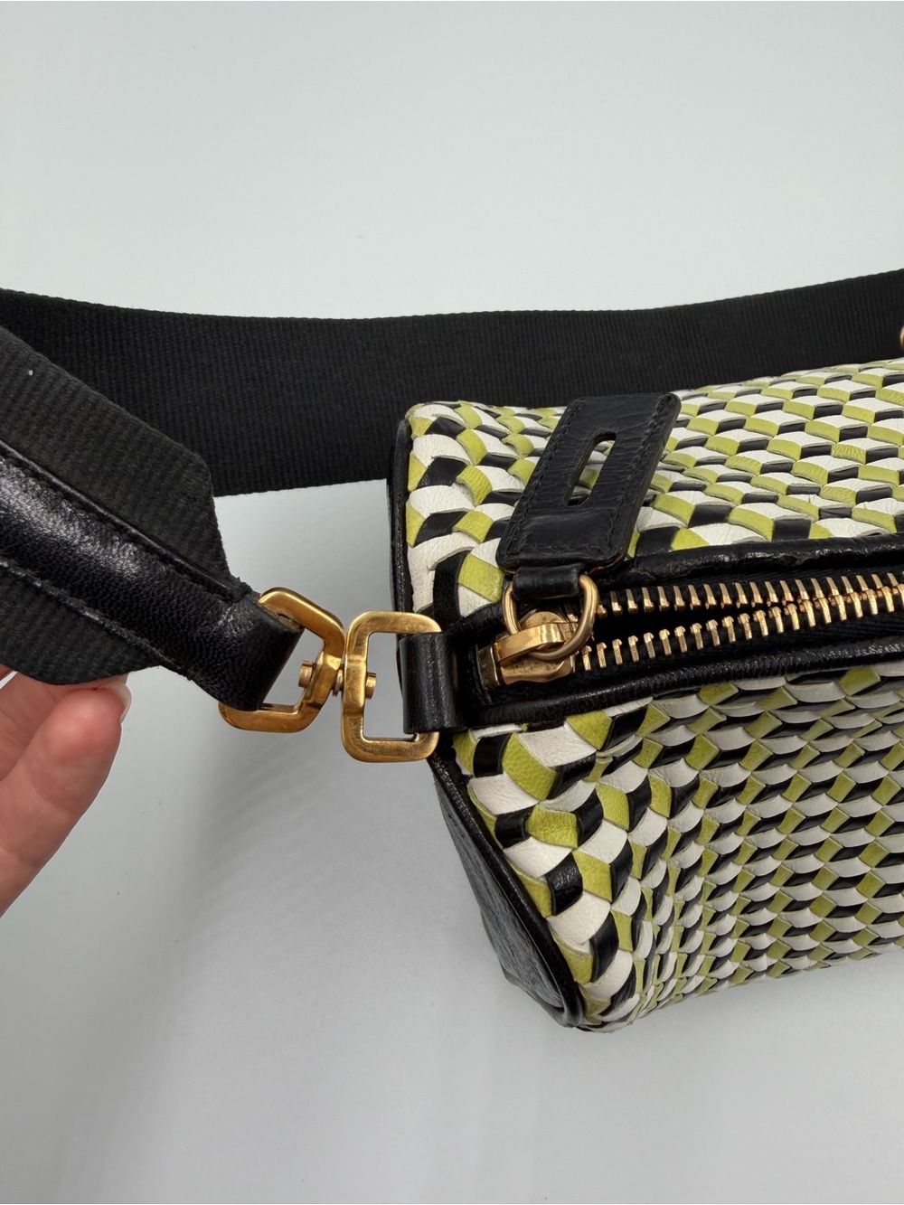 PRADA vintage perspective cubes shoulder bag - Picture 7 of 14